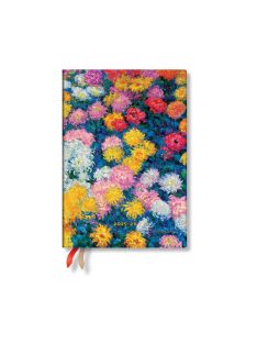   Paperblanks keményfedeles naptár (2025/26) 18 hónapos- Monet's Chrysanthemums midi horizontális (9780349707105)