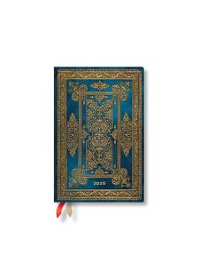   Paperblanks keményfedeles naptár (2026) 12 hónapos -  Blue Luxe mini horizontális (9780349707280)