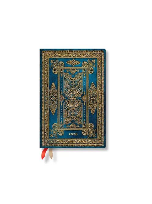Paperblanks keményfedeles naptár (2026) 12 hónapos -  Blue Luxe mini horizontális (9780349707280)