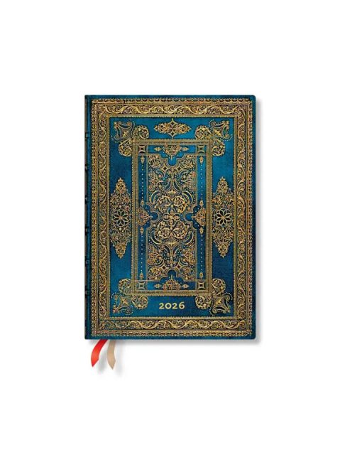 Paperblanks keményfedeles naptár (2026) 12 hónapos - Blue Luxe midi napi (9780349707518)