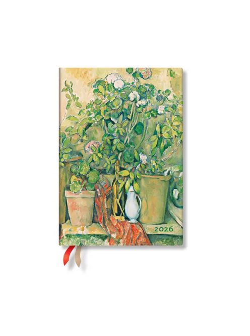 Paperblanks keményfedeles naptár (2026) 12 hónapos - Cezanne's Terracotta Pots and Flowers midi napi (9780349707525)