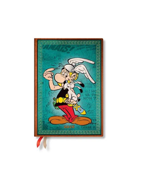Paperblanks keményfedeles naptár (2026) 12 hónapos - Asterix the Gaul midi vertikális (9780349707662)
