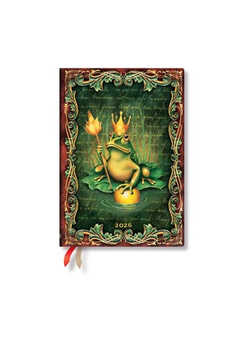 Paperblanks keményfedeles naptár (2026) 12 hónapos - The Brothers Grimm,Frog Prince midi vertikális (9780349707730)