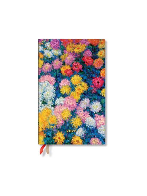 Paperblanks keményfedeles naptár (2026) 12 hónapos - Monet's Chrysanthemums maxi vertikális (9780349707921)