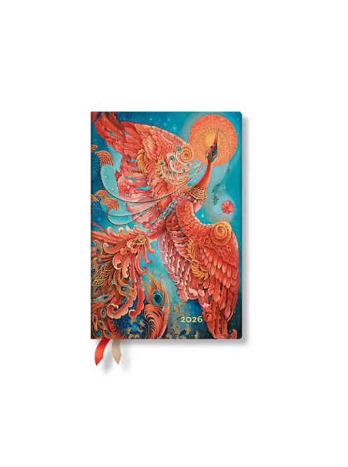 Paperblanks puhafedeles naptár (2026) 12 hónapos - Firebird mini horizontális (9780349708300)