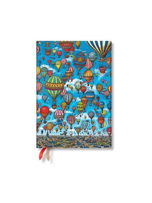 Paperblanks puhafedeles naptár (2026) 12 hónapos - Balloon Festival midi napi (9780349708348)