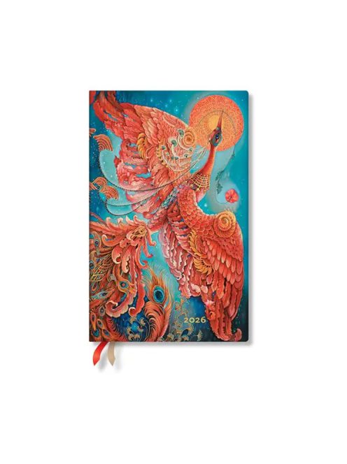 Paperblanks puhafedeles naptár (2026) 12 hónapos - Firebird maxi horizontális (9780349708485)