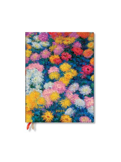 Paperblanks puhafedeles naptár (2026) 12 hónapos - Monet’s Chrysanthemums ultra napi (9780349708539)