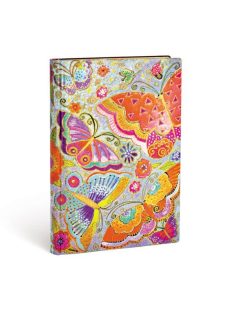   Paperblanks FLEXIS notesz, füzet Flutterbyes midi vonalas 240 old. (9781439744406)