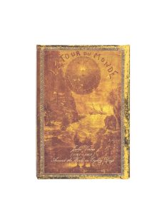   Paperblanks butikkönyv Verne, Around the World mini vonalas (9781439764992)