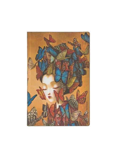 Paperblanks butikkönyv Madame Butterfly mini vonalas (9781439765272)